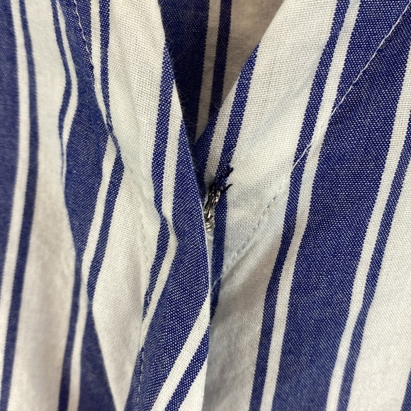 Madewell maxi dress size 6 boho nautical stripe tiered cottagecore coastal beach - Picture 7 of 13